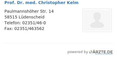 Prof dr med christopher kelm 663791