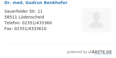 Dr med gudrun benkhofer