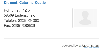 Dr med caterina kostic