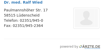 Dr med ralf wied 643939