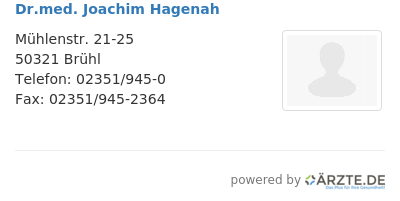 Dr med joachim hagenah