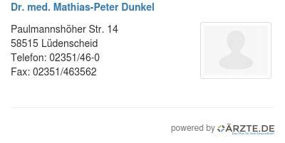 Dr med mathias peter dunkel