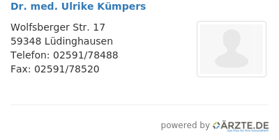 Dr med ulrike kuempers