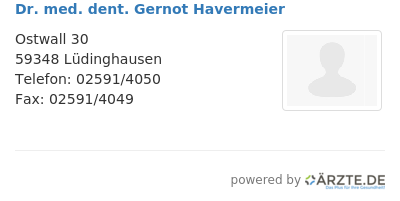 Dr med dent gernot havermeier