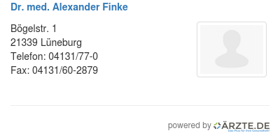 Dr med alexander finke