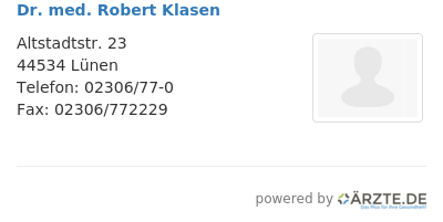 Dr med robert klasen