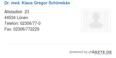 Dr med klaus gregor schoenekaes 549684