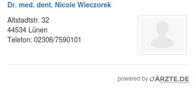 Dr med dent nicole wieczorek
