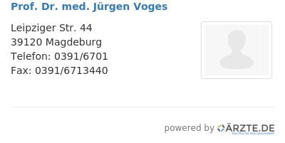 Prof dr med juergen voges