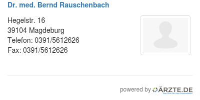 Dr med bernd rauschenbach