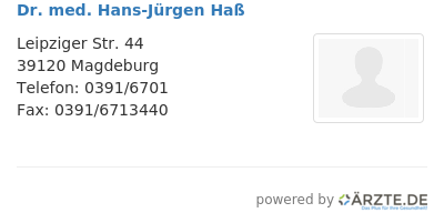 Dr med hans juergen hass