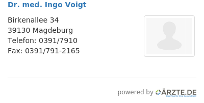 Dr med ingo voigt