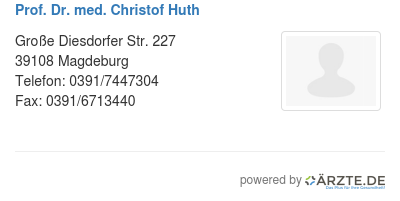 Prof dr med christof huth