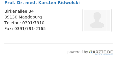 Prof dr med karsten ridwelski