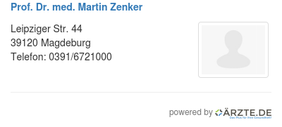 Prof dr med martin zenker 300919