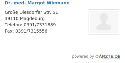 Dr med margot wiemann
