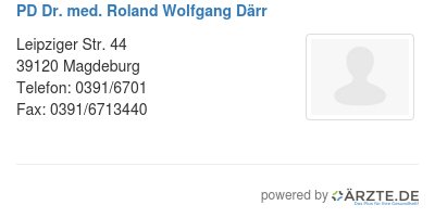Pd dr med roland wolfgang daerr