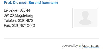 Prof dr med berend isermann