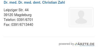Dr med dr med dent christian zahl