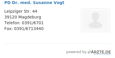 Pd dr med susanne vogt