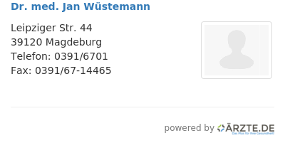 Dr med jan wuestemann