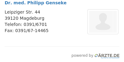 Dr med philipp genseke