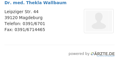 Dr med thekla wallbaum