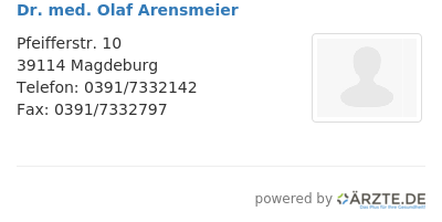 Dr med olaf arensmeier