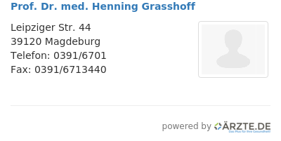 Prof dr med henning grasshoff