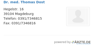 Dr med thomas dost