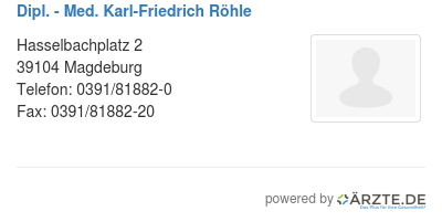 Dipl med karl friedrich roehle