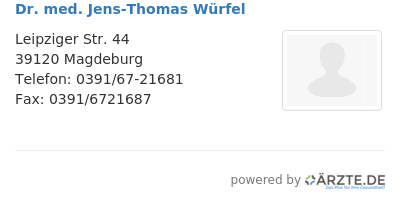 Dr med jens thomas wuerfel