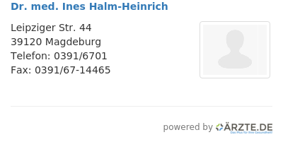 Dr med ines halm heinrich