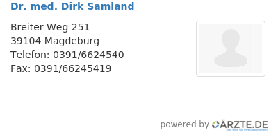 Dr med dirk samland