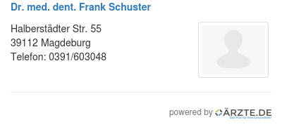 Dr med dent frank schuster
