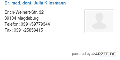 Dr med dent julia klinsmann