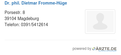 Dr phil dietmar fromme huege