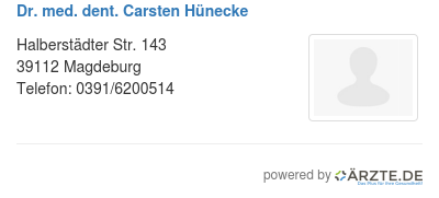 Dr med dent carsten huenecke