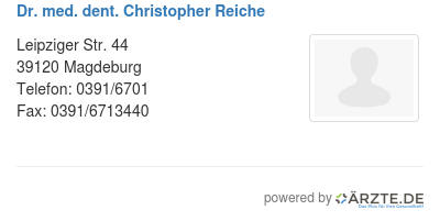 Dr med dent christopher reiche