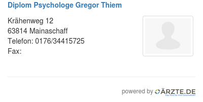 Diplom psychologe gregor thiem