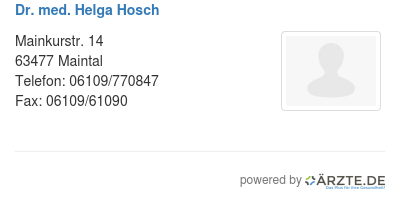 Dr med helga hosch