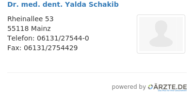 Dr med dent yalda schakib