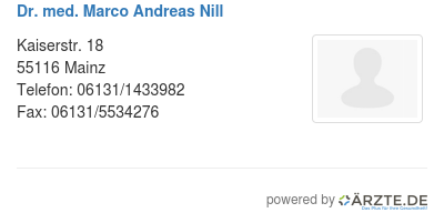 Dr med marco andreas nill