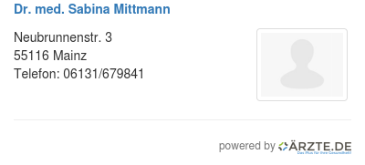 Dr med sabina mittmann