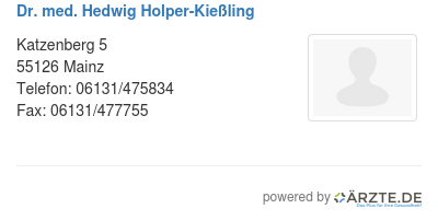 Dr med hedwig holper kiessling