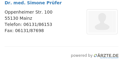Dr med simone pruefer
