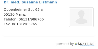 Dr med susanne listmann