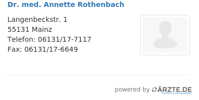 Dr med annette rothenbach