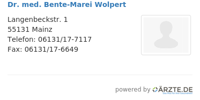 Dr med bente marei wolpert
