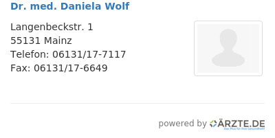 Dr med daniela wolf